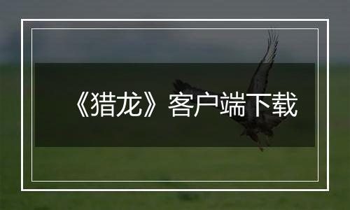 《猎龙》客户端下载