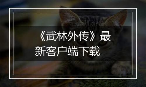 《武林外传》最新客户端下载
