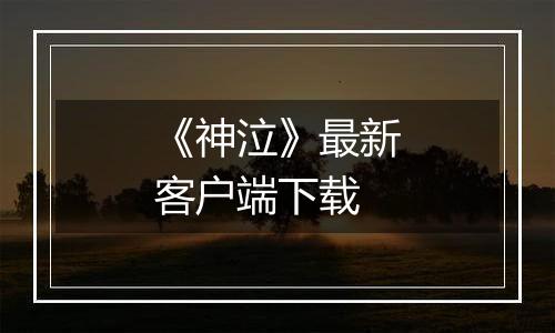 《神泣》最新客户端下载