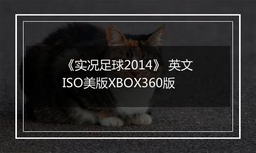《实况足球2014》 英文ISO美版XBOX360版