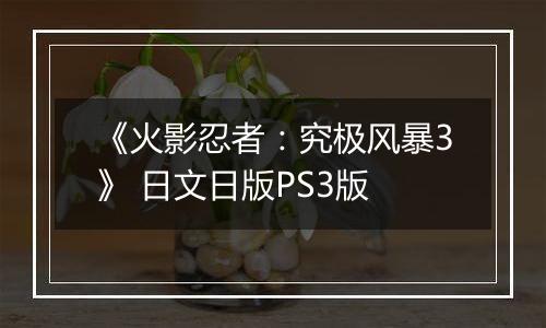 《火影忍者：究极风暴3》 日文日版PS3版