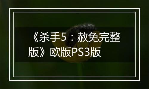 《杀手5：赦免完整版》欧版PS3版