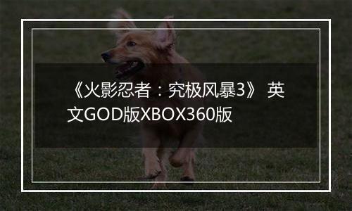 《火影忍者：究极风暴3》 英文GOD版XBOX360版