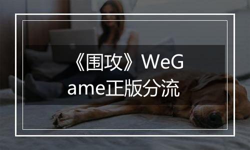 《围攻》WeGame正版分流