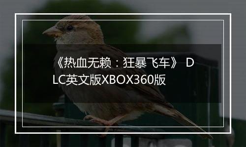 《热血无赖：狂暴飞车》 DLC英文版XBOX360版