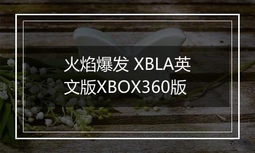 火焰爆发 XBLA英文版XBOX360版
