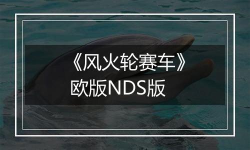 《风火轮赛车》 欧版NDS版