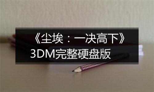 《尘埃：一决高下》3DM完整硬盘版