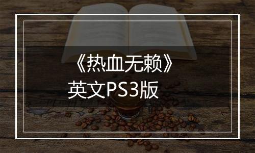 《热血无赖》 英文PS3版