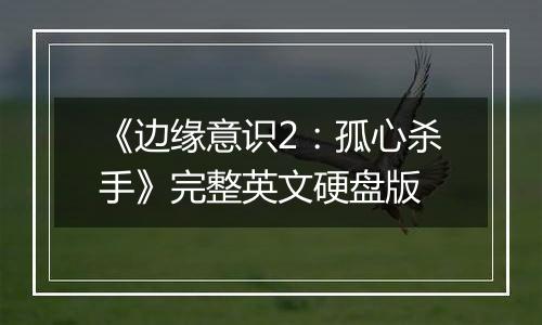 《边缘意识2：孤心杀手》完整英文硬盘版