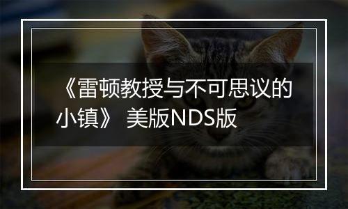 《雷顿教授与不可思议的小镇》 美版NDS版