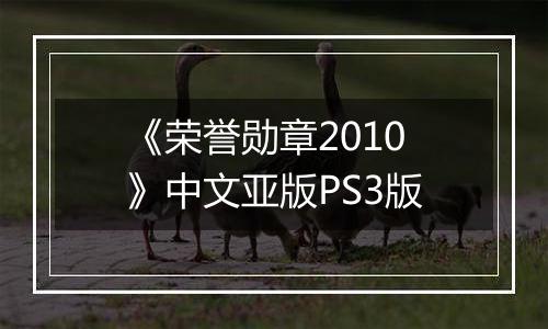 《荣誉勋章2010》中文亚版PS3版