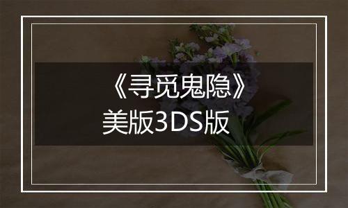 《寻觅鬼隐》美版3DS版