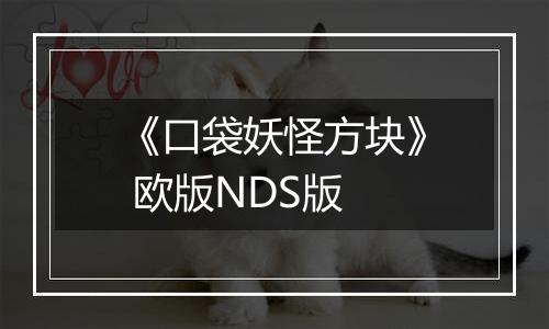 《口袋妖怪方块》 欧版NDS版