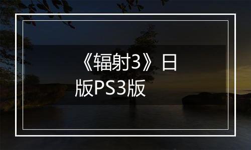 《辐射3》日版PS3版