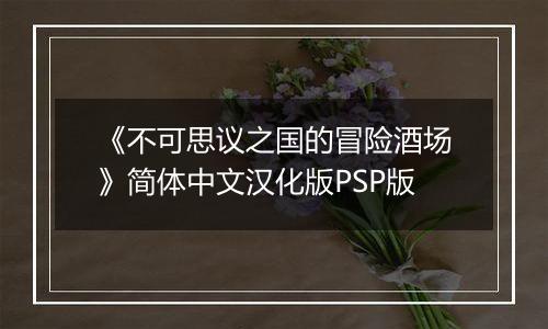 《不可思议之国的冒险酒场》简体中文汉化版PSP版