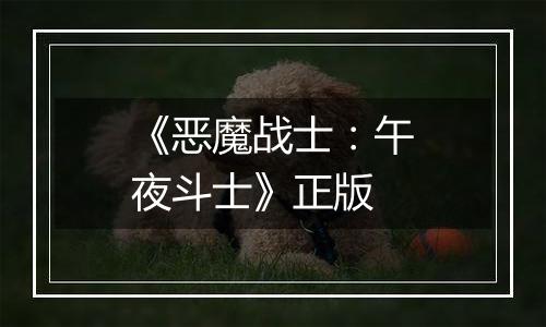 《恶魔战士：午夜斗士》正版