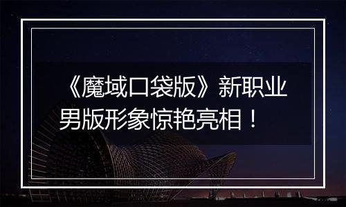 《魔域口袋版》新职业男版形象惊艳亮相！