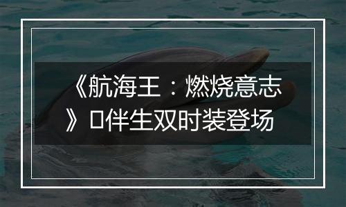 《航海王：燃烧意志》​伴生双时装登场