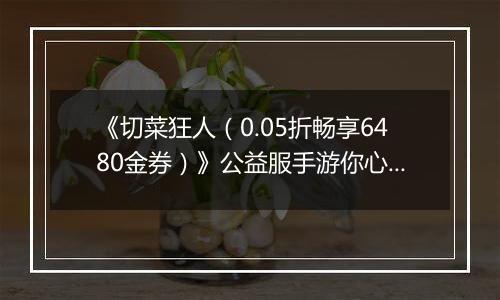 《切菜狂人（0.05折畅享6480金券）》公益服手游你心中的最强阵容是谁？