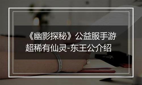 《幽影探秘》公益服手游超稀有仙灵-东王公介绍