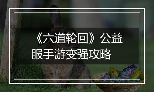 《六道轮回》公益服手游变强攻略