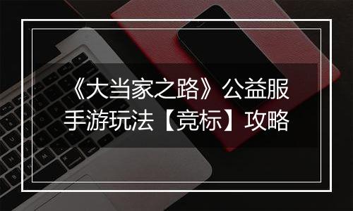 《大当家之路》公益服手游玩法【竞标】攻略