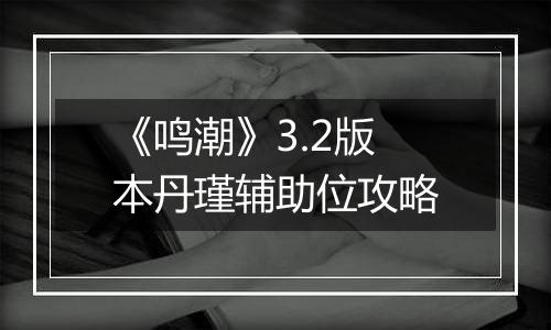 《鸣潮》3.2版本丹瑾辅助位攻略
