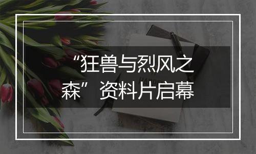 “狂兽与烈风之森”资料片启幕