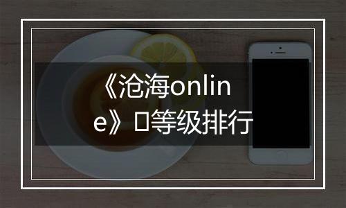《沧海online》​等级排行