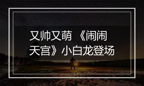 又帅又萌 《闹闹天宫》小白龙登场