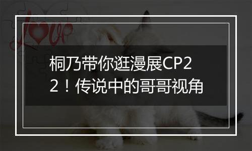 桐乃带你逛漫展CP22！传说中的哥哥视角