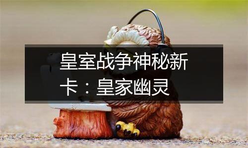 皇室战争神秘新卡：皇家幽灵