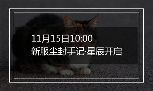 11月15日10:00新服尘封手记·星辰开启