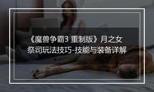 《魔兽争霸3 重制版》月之女祭司玩法技巧-技能与装备详解