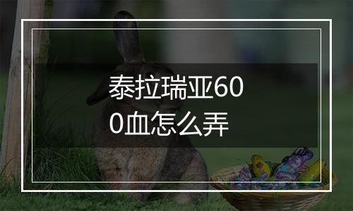 泰拉瑞亚600血怎么弄