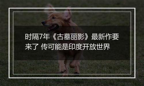 时隔7年《古墓丽影》最新作要来了 传可能是印度开放世界
