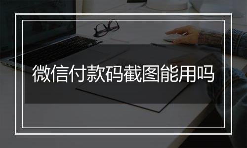微信付款码截图能用吗