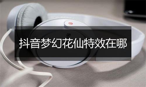 抖音梦幻花仙特效在哪