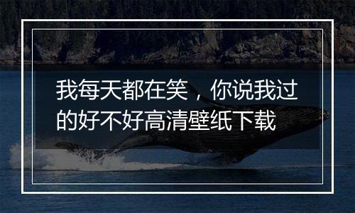 我每天都在笑，你说我过的好不好高清壁纸下载