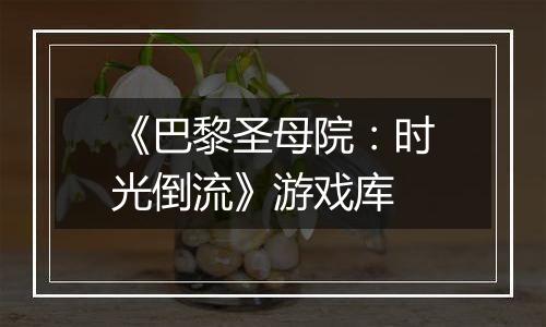 《巴黎圣母院：时光倒流》游戏库