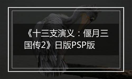 《十三支演义：偃月三国传2》日版PSP版